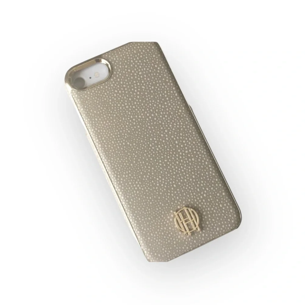 new House of Harlow 1960 ☏ Snap iPhone 6 / 7 / 8 Case ☏ Gold Printed Polka Dots